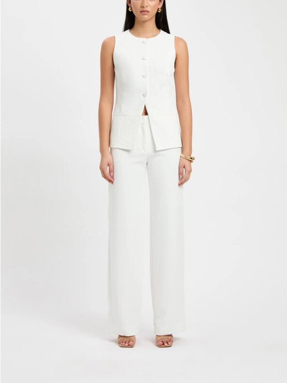 KOOKAÏ Ariel White Crew Vest